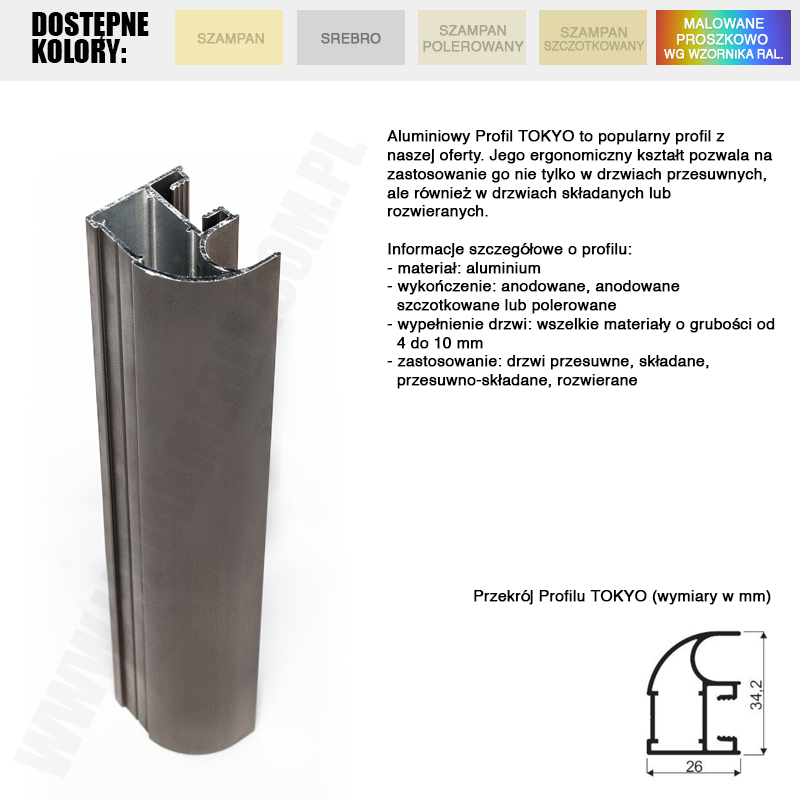Profil systemu drzwiowego 6